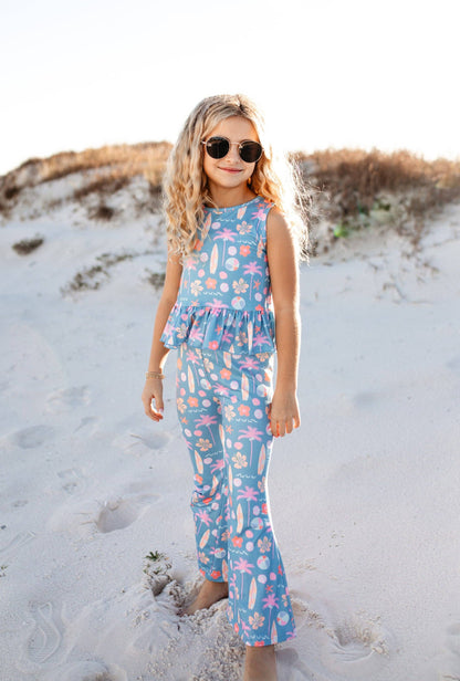 Girls' Surf Bell Bottom Set