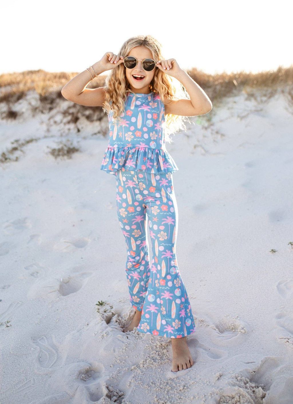 Girls' Surf Bell Bottom Set - Lemonade Mermaid