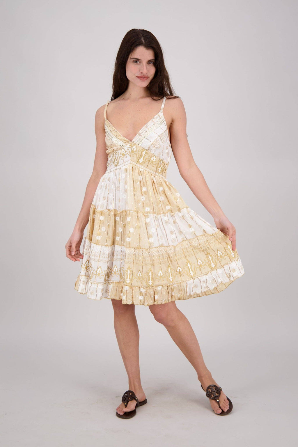 Patchwork Midi Dress - Lemonade Mermaid