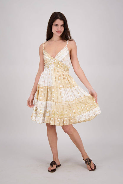 Boho Patchwork Midi Dress