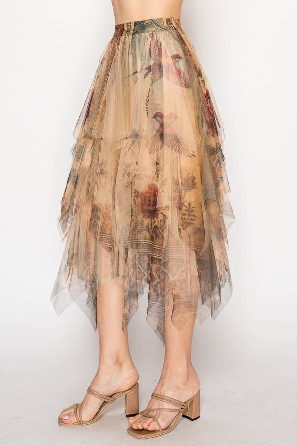 NEW: Dreamy Boho Tiered Skirt Floaty Hem