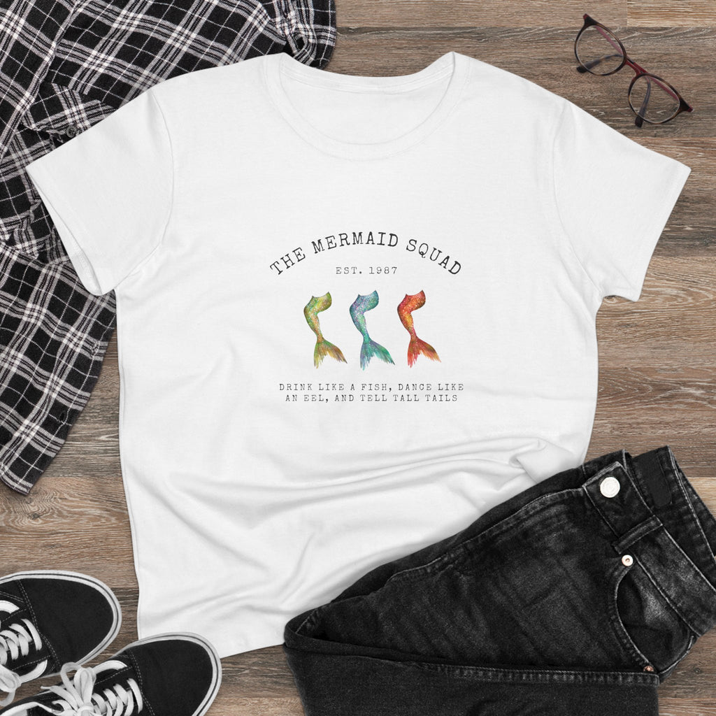 "The Mermaid Squad" Semi-Fitted Graphic Tee (2 colors)