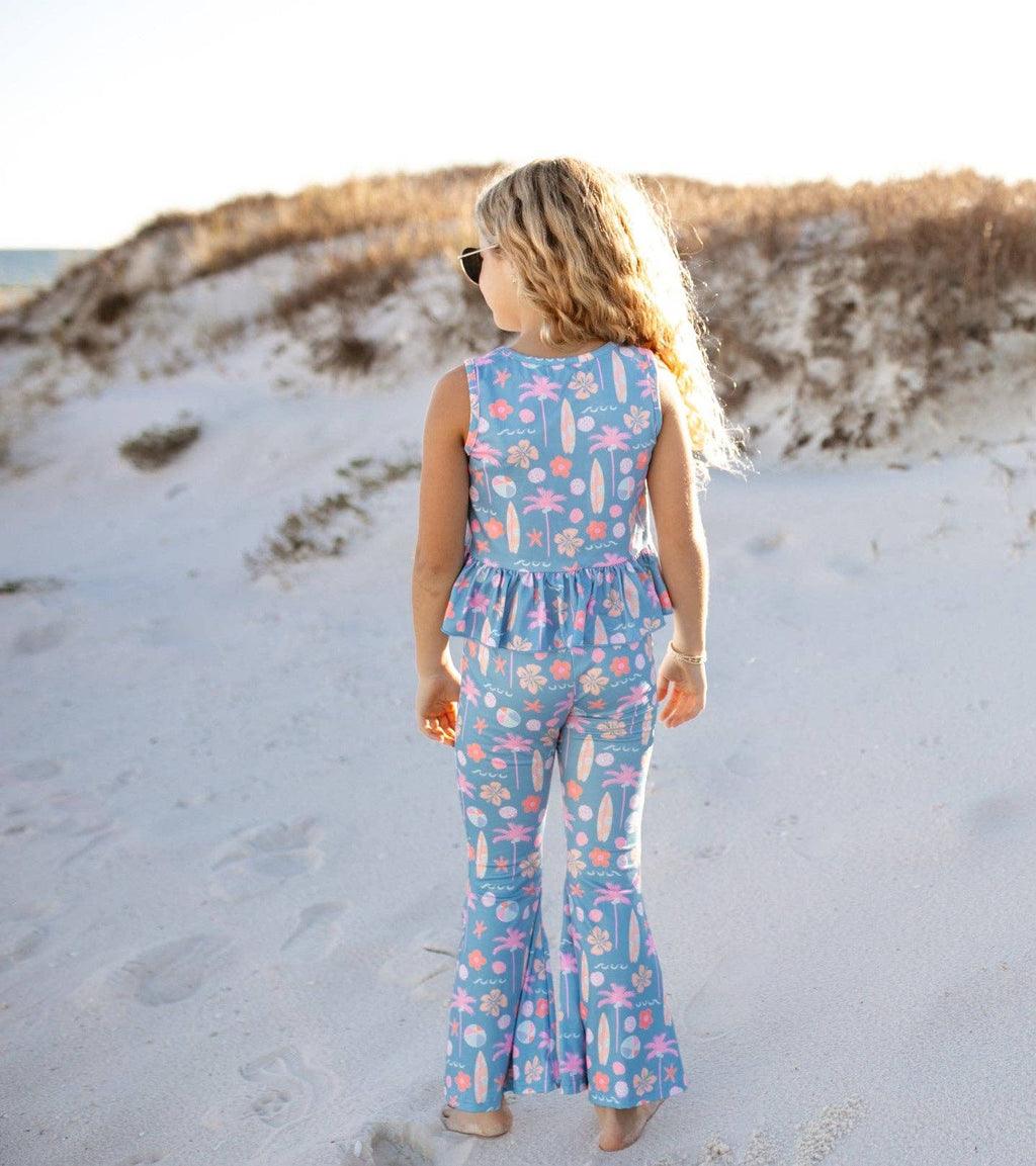 Girls' Surf Bell Bottom Set - Lemonade Mermaid