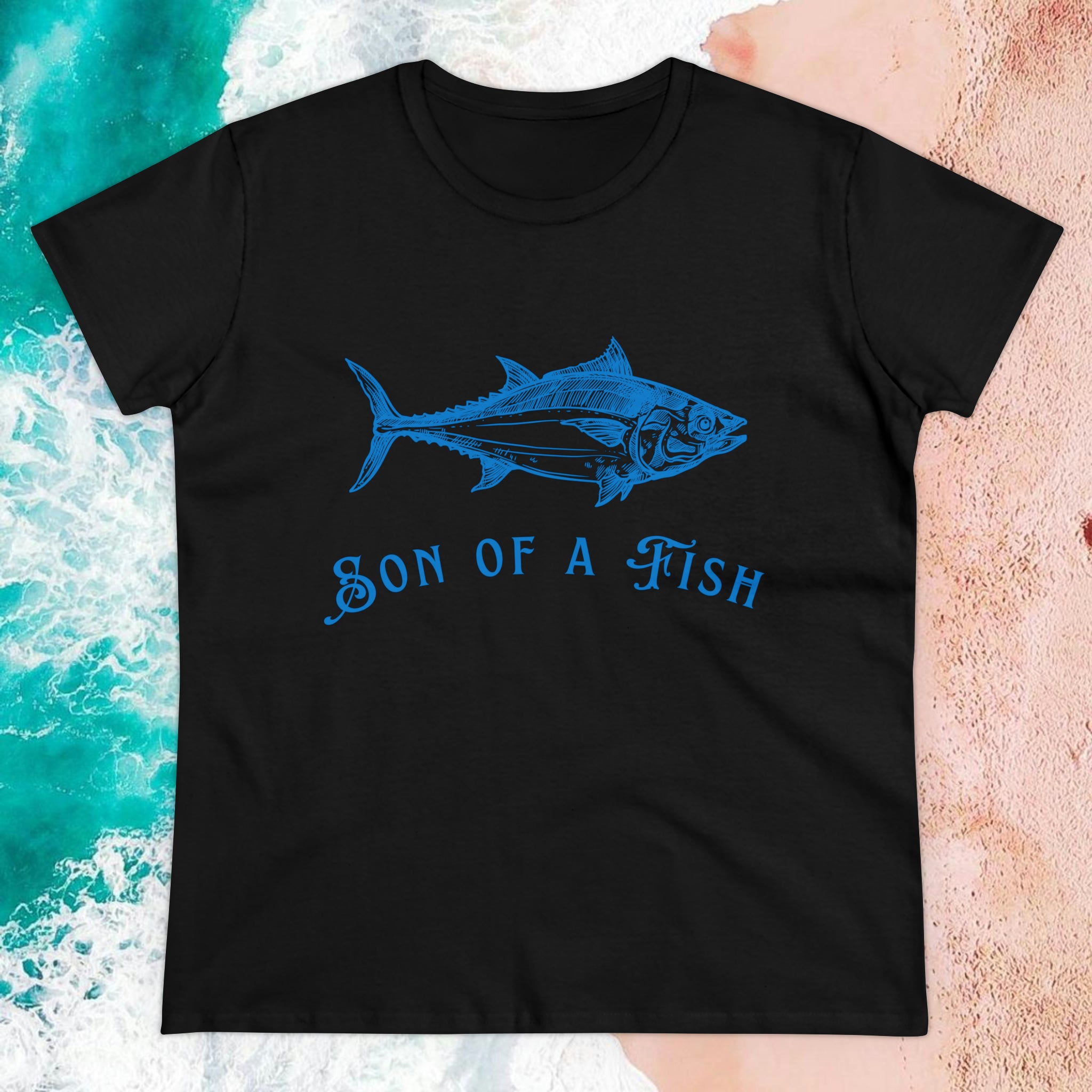 “Son of a Fish” Nautically Naughty Semi-Fitted Graphic Tee (3 colors)