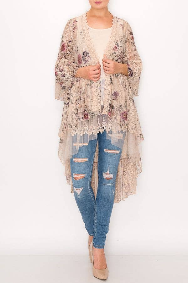 Ethereal Lace Kimono - Lemonade Mermaid