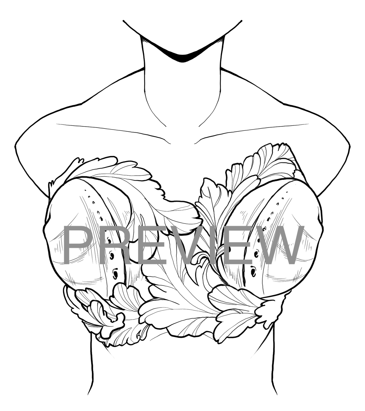 Custom Silicone Mermaid Top Mockup & Design Preview