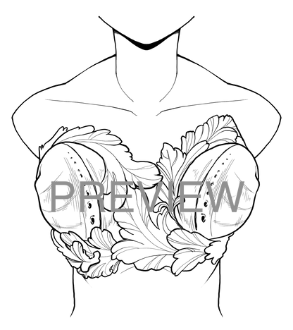 Custom Silicone Mermaid Top Mockup & Design Preview