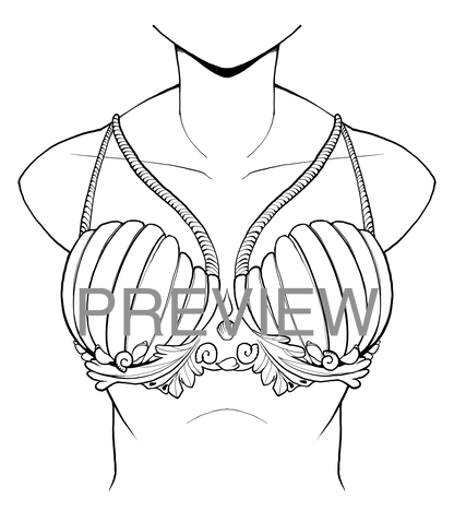 Custom Silicone Mermaid Top Mockup & Design Preview