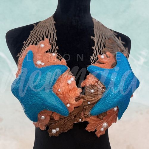"Starfish" Custom Silicone Mermaid Top - Lemonade Mermaid
