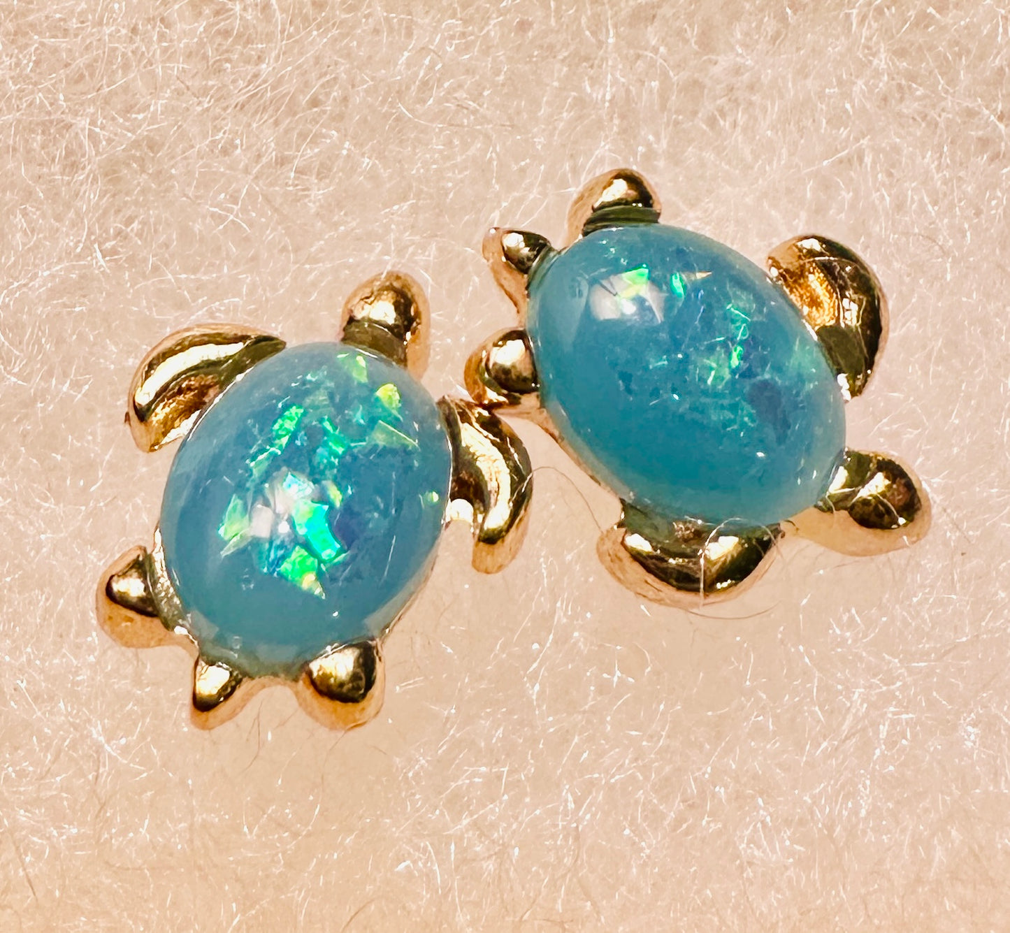 Opalescent Sea Turtle Earrings