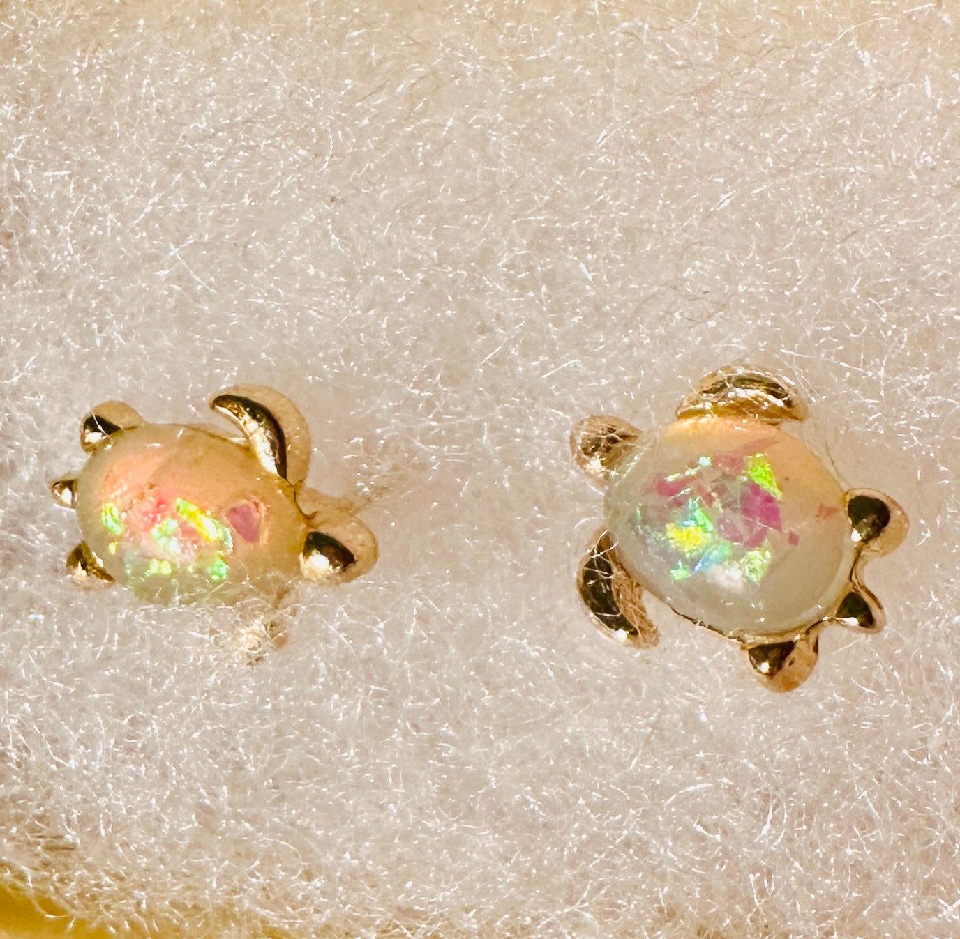 Opalescent Sea Turtle Earrings