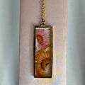 Pressed Flower Necklace, Rectangle