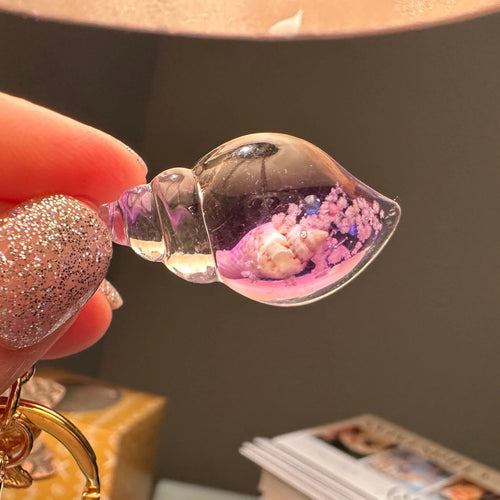 Acrylic Shell Glow in the Dark Keychain - Lemonade Mermaid