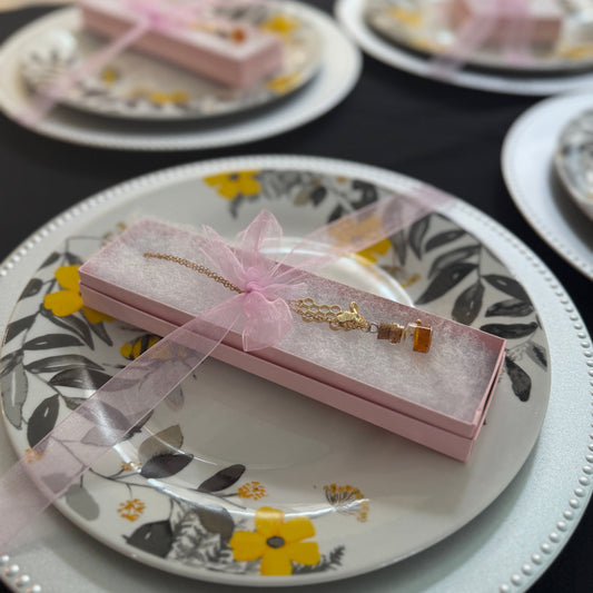 Bee Plate, Charger, Necklace Gift Set