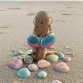 Pinke & Blue Parrot Shell Earrings