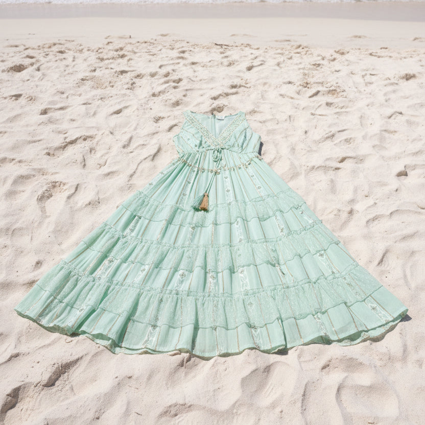 Flowing Tassel Midi Dress