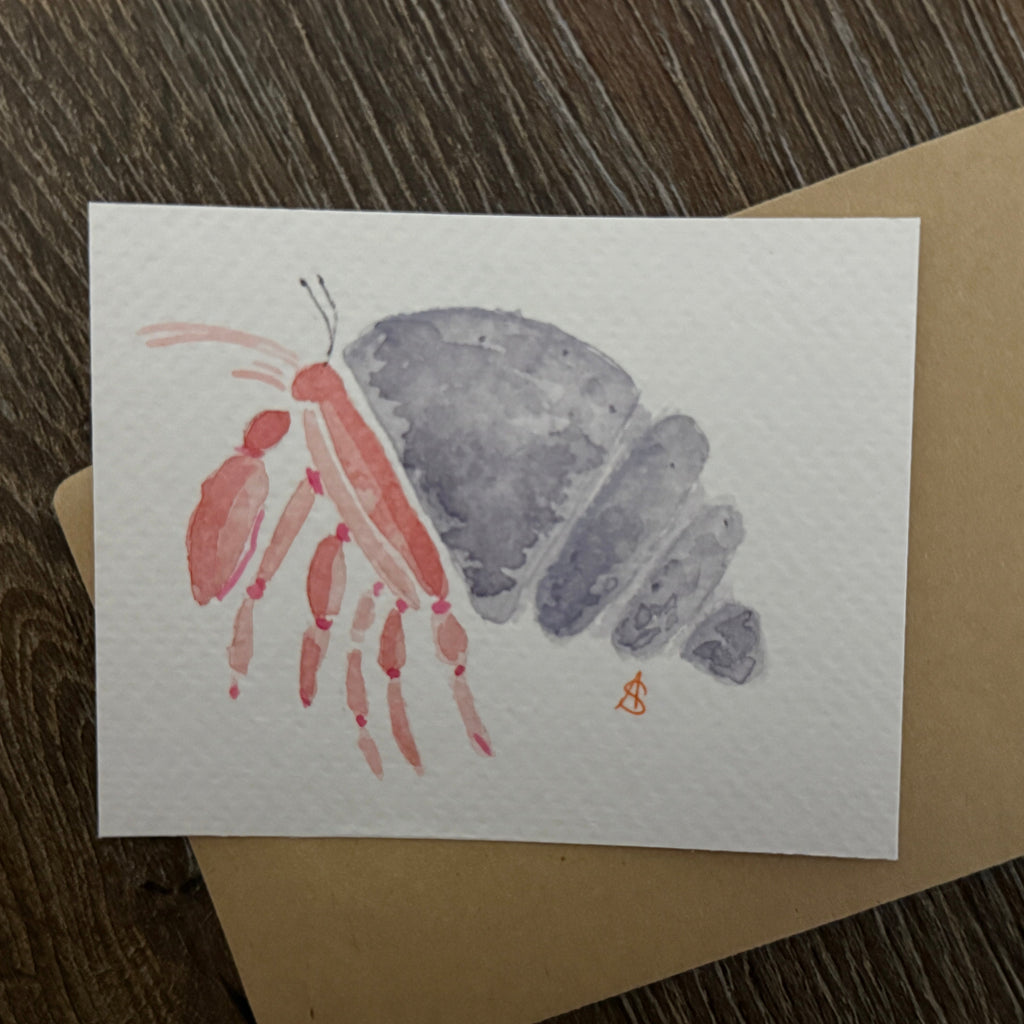 Crabby Note Card by Alayna