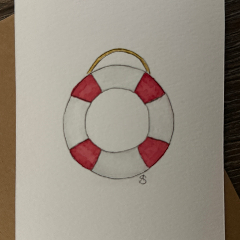 Lifesaver Note Card by Alayna