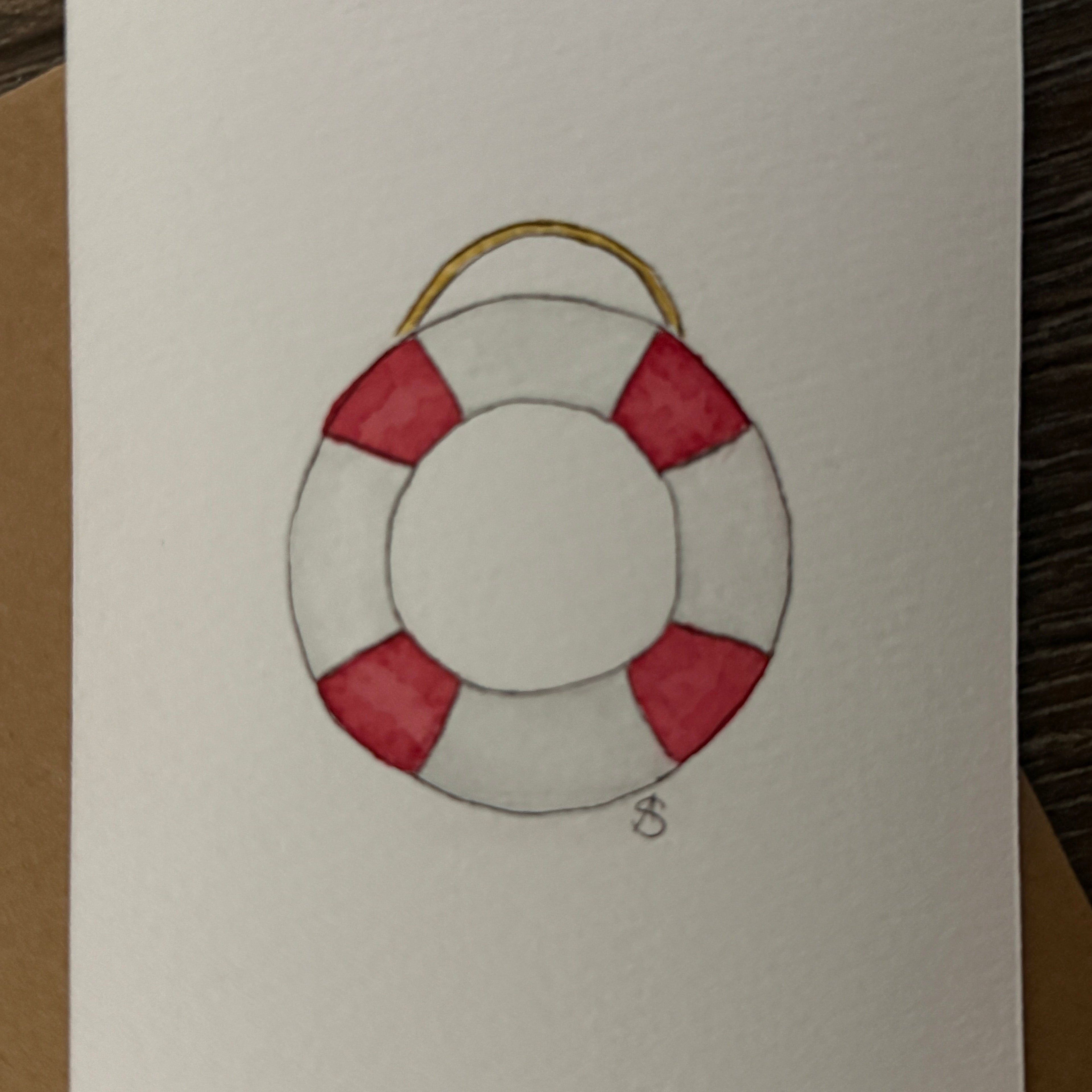 Lifesaver Note Card by Alayna