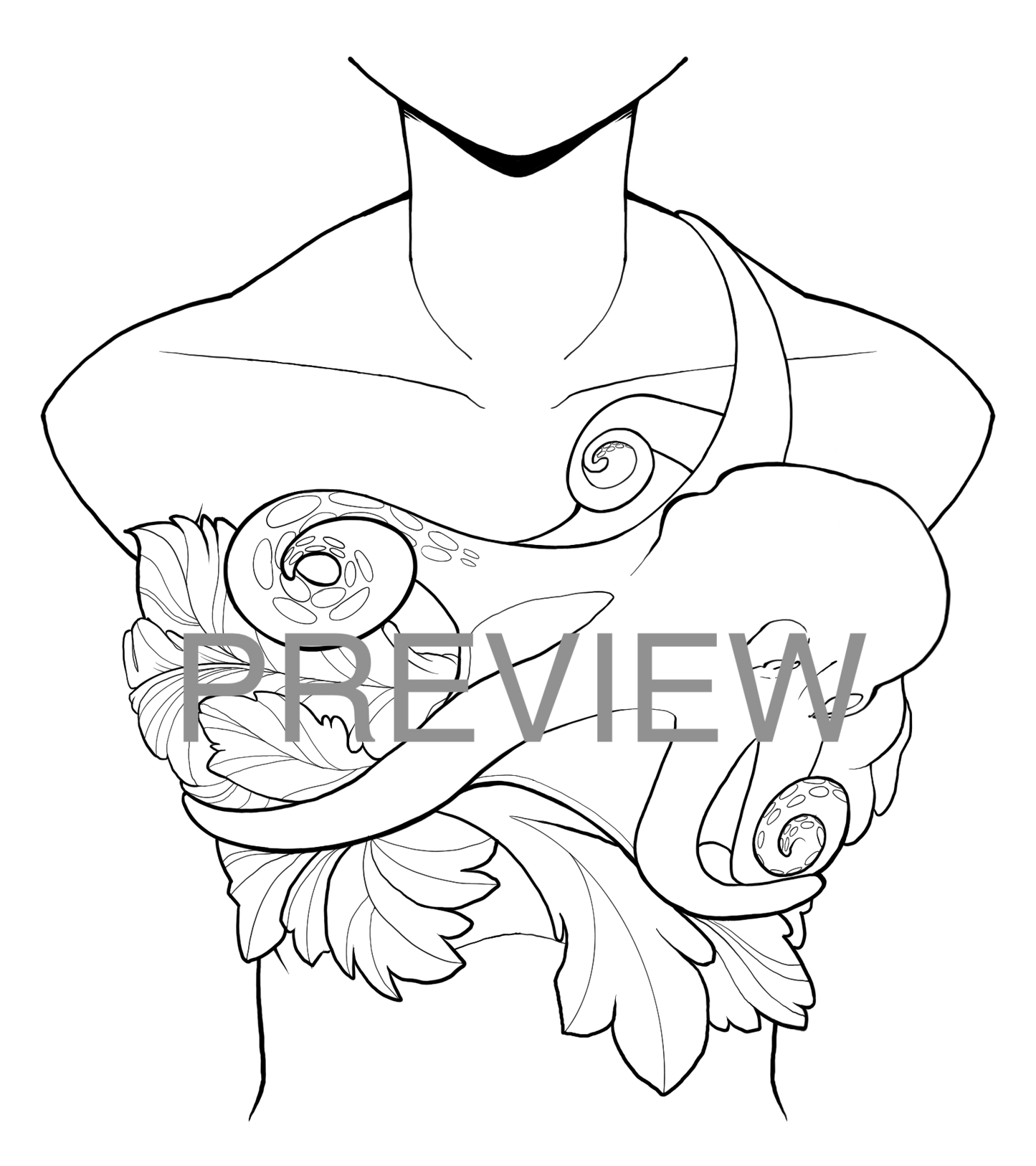 Custom Silicone Mermaid Top Mockup & Design Preview