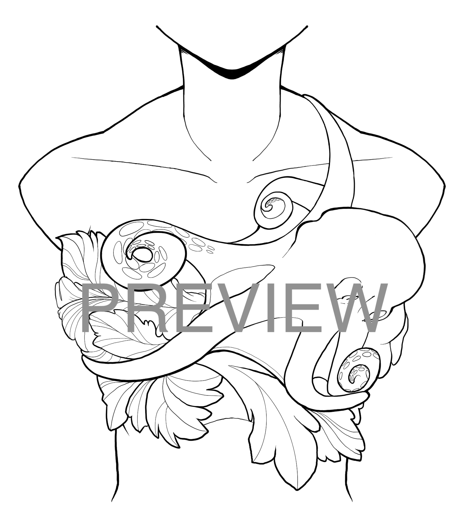 Custom Silicone Mermaid Top Mockup & Design Preview