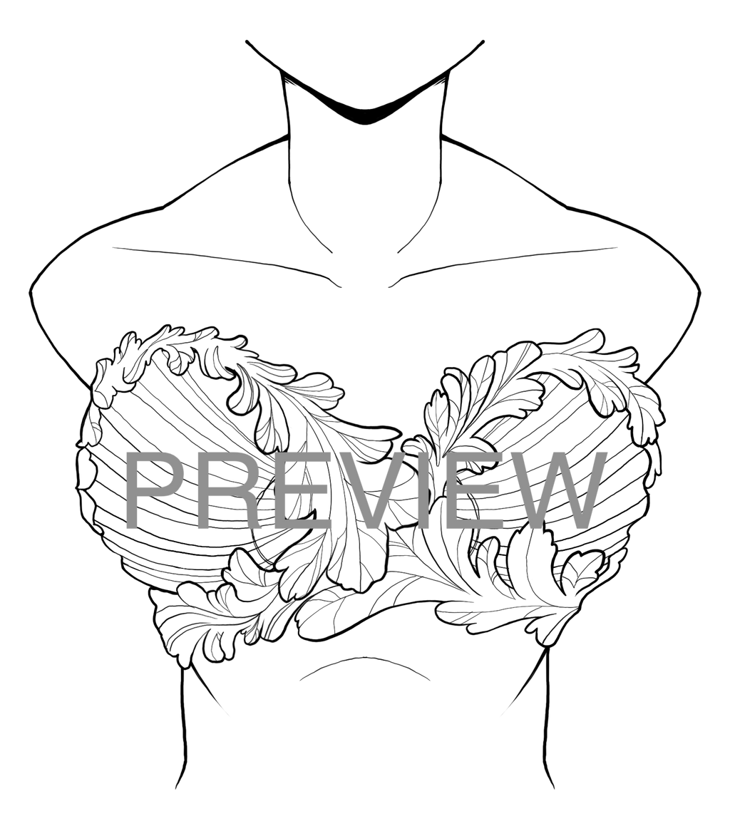 Custom Silicone Mermaid Top Mockup & Design Preview