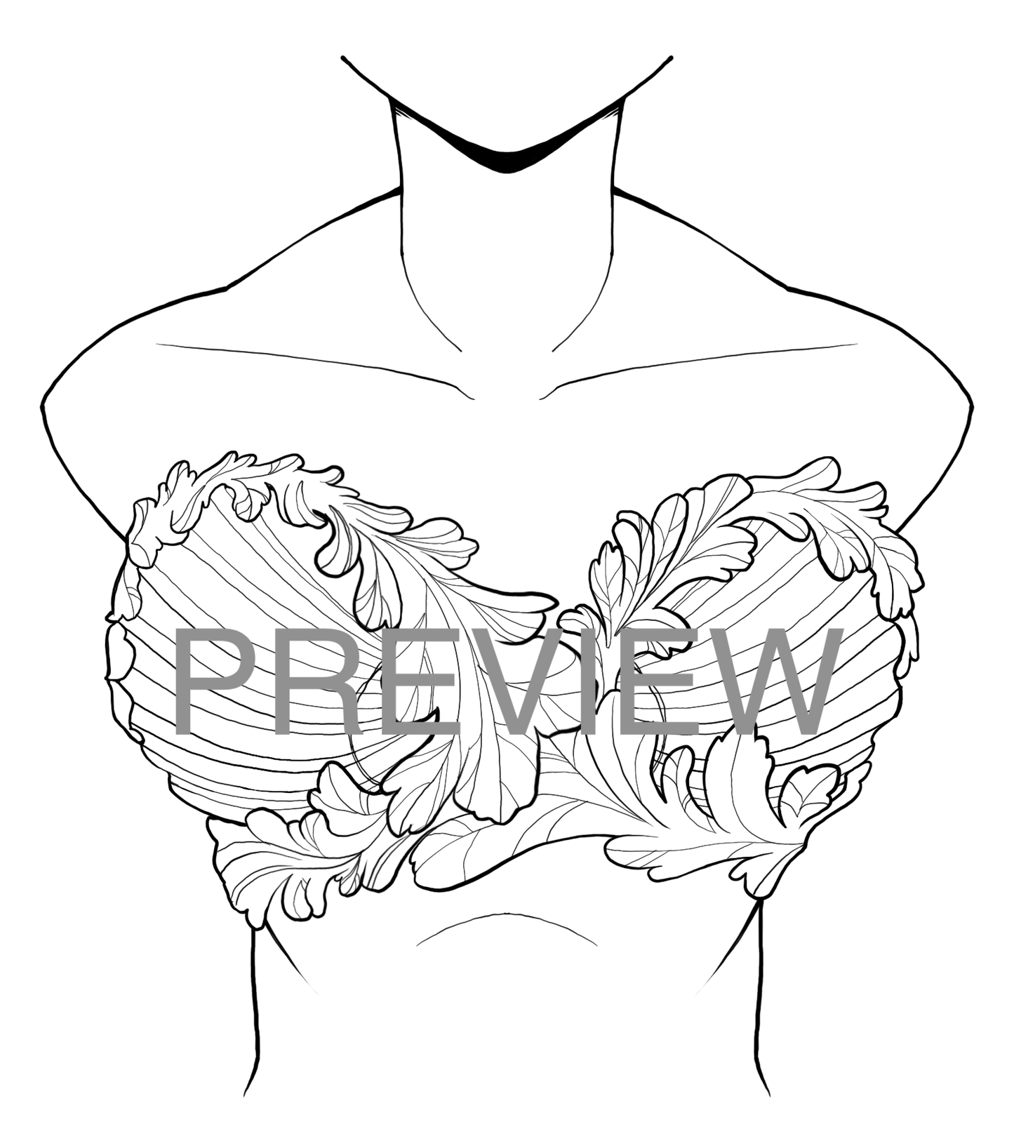 Custom Silicone Mermaid Top Mockup & Design Preview
