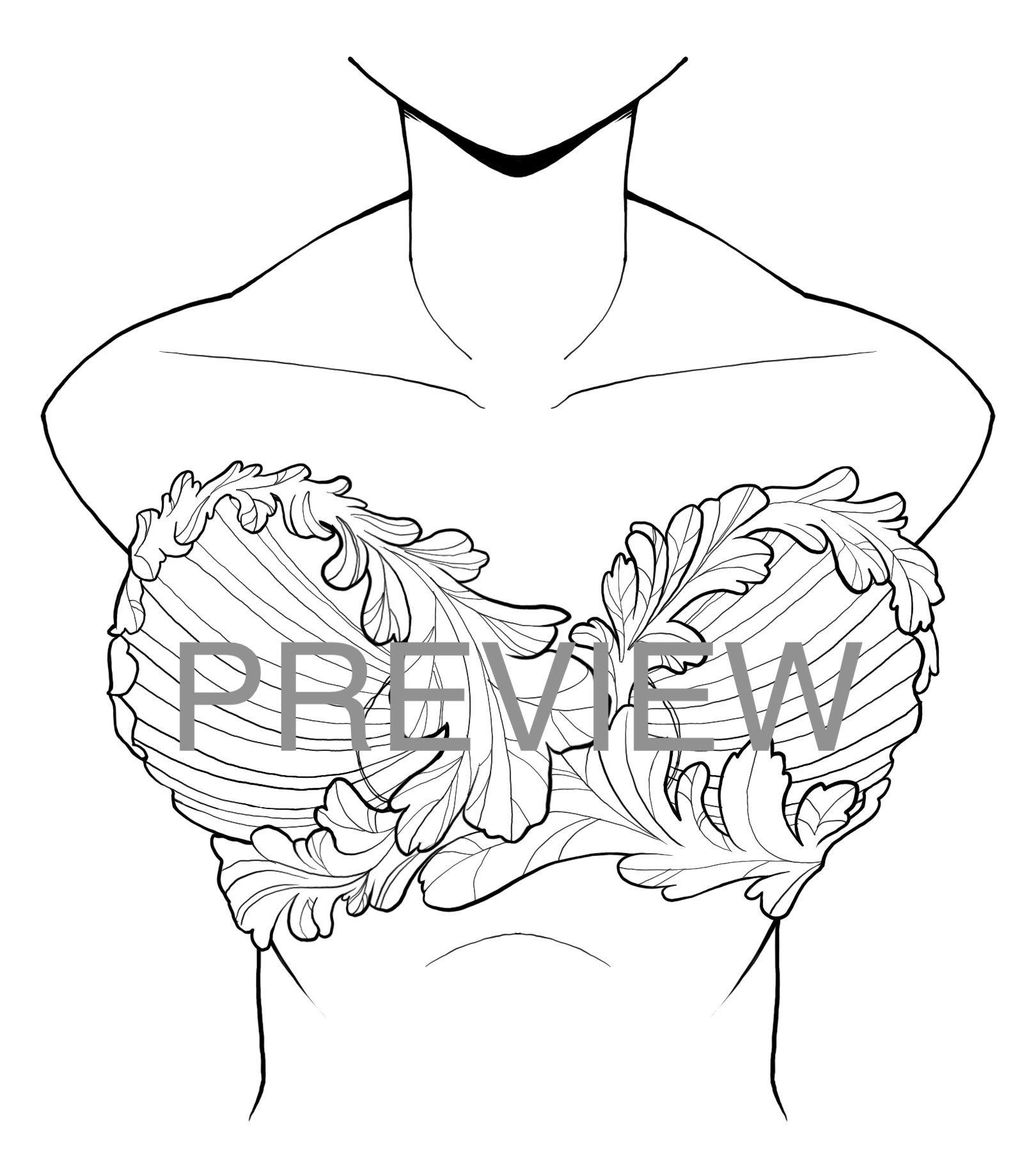 Custom Silicone Mermaid Top Mockup & Design Preview