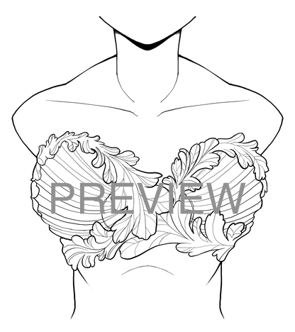 Custom Silicone Mermaid Top Mockup & Design Preview