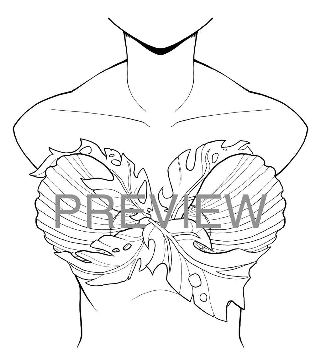 Custom Silicone Mermaid Top Mockup & Design Preview