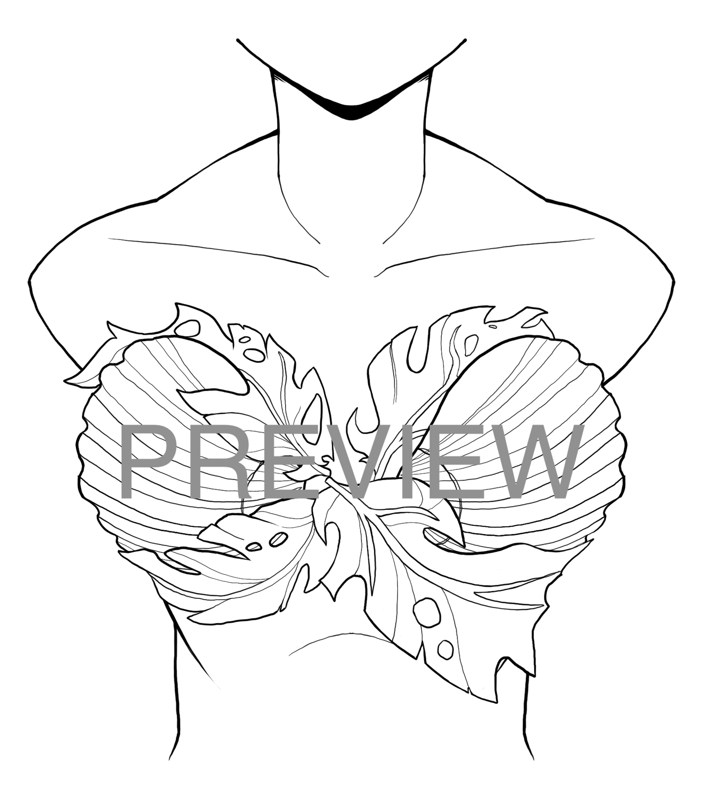 Custom Silicone Mermaid Top Mockup & Design Preview