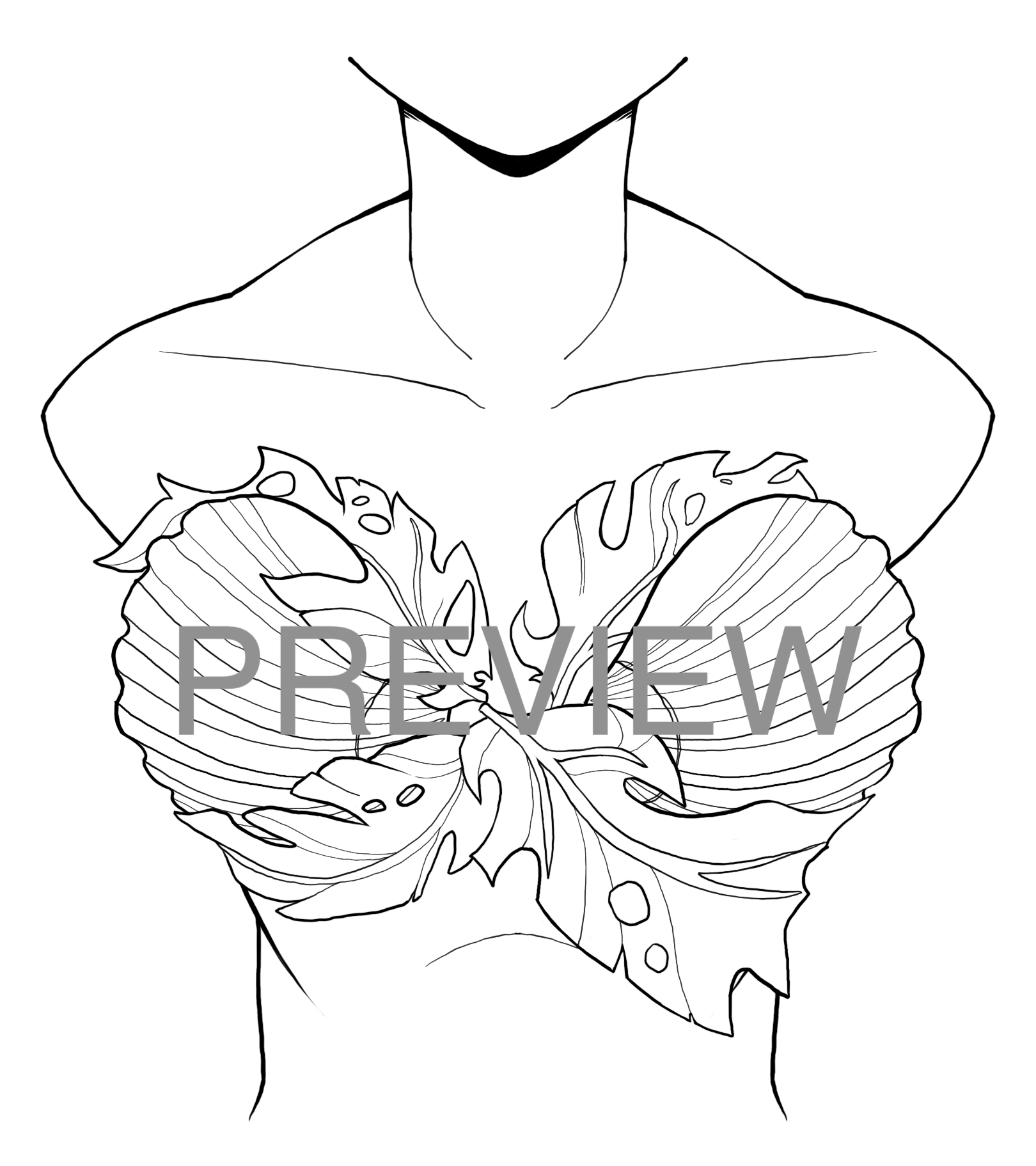 Custom Silicone Mermaid Top Mockup & Design Preview