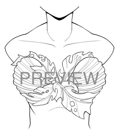 Custom Silicone Mermaid Top Mockup & Design Preview