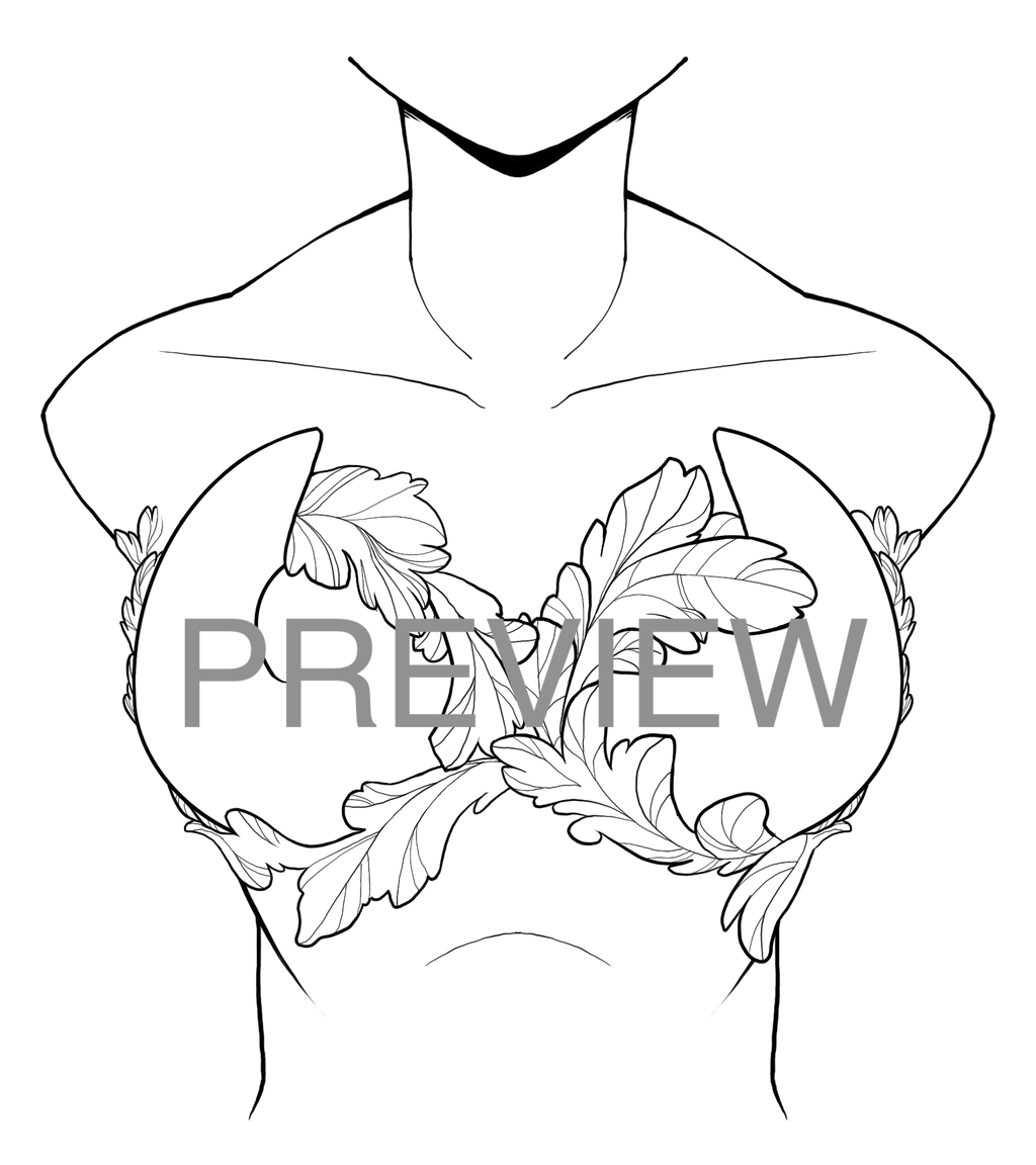 Custom Silicone Mermaid Top Mockup & Design Preview