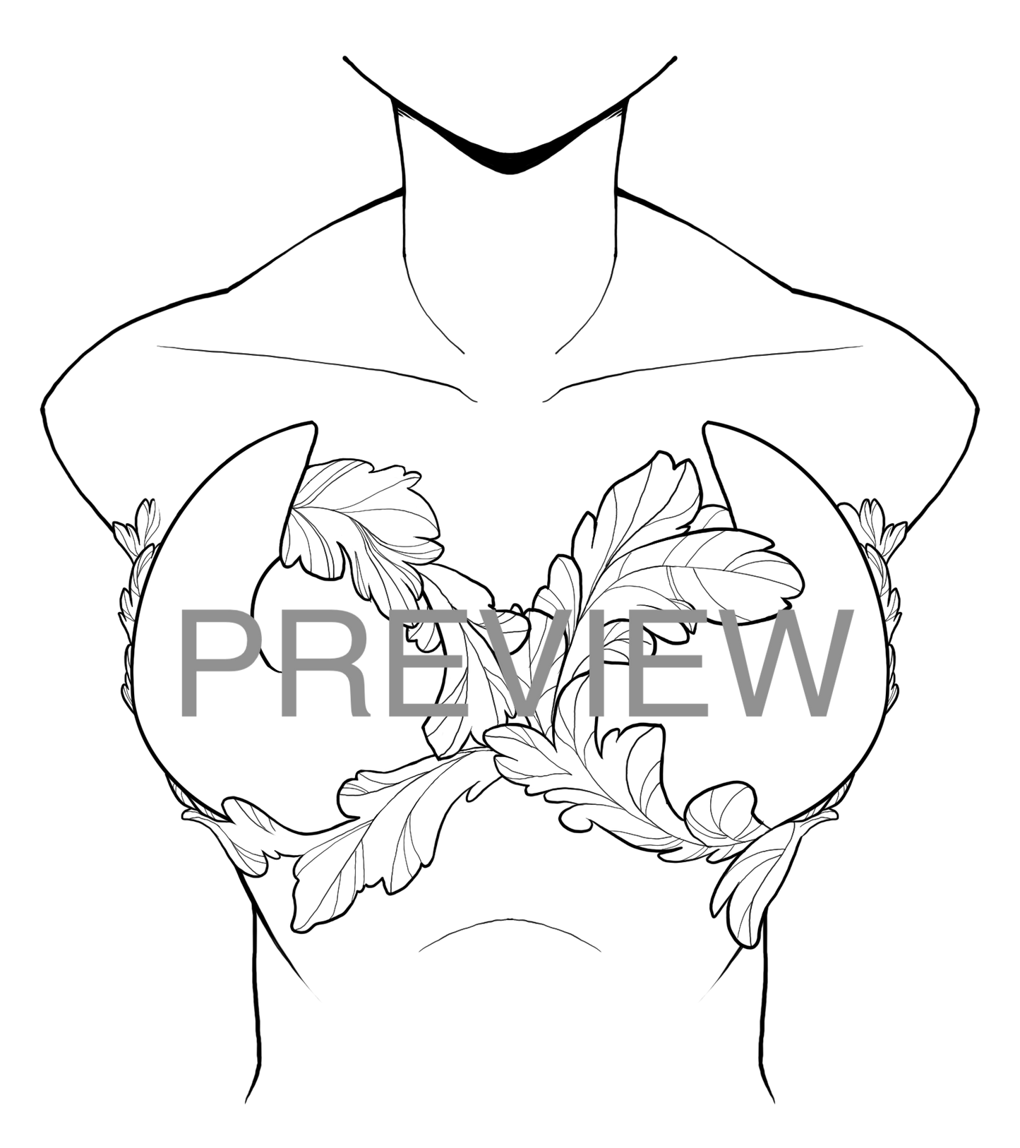 Custom Silicone Mermaid Top Mockup & Design Preview