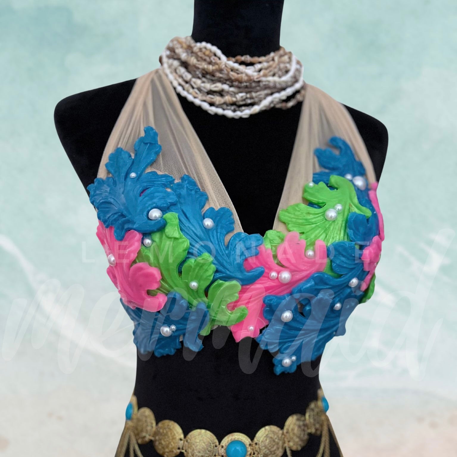 "Seaweed" Custom Silicone Mermaid Top