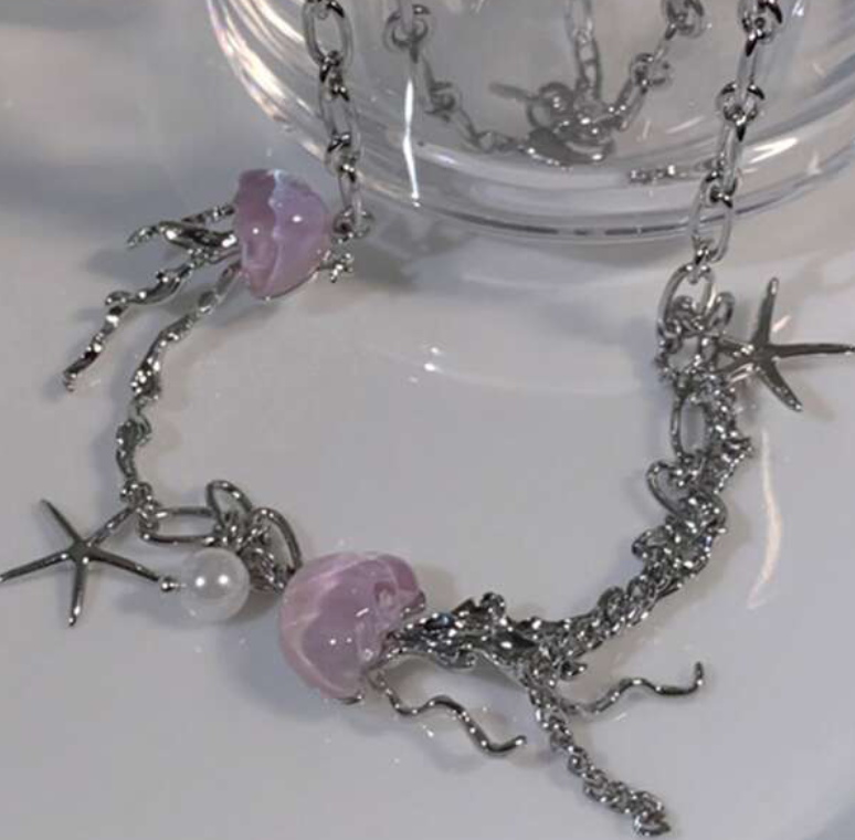 Jellyfish Dance Necklace - Lemonade Mermaid