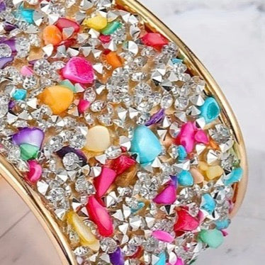 Sea Stone Cuff Multi Bracelet (2 Colors) - Lemonade Mermaid