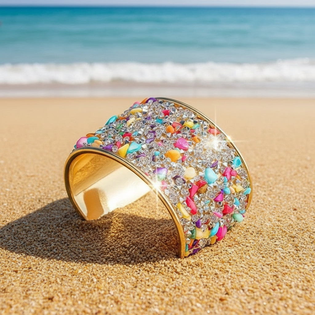Sea Stone Cuff Multi Bracelet (2 Colors) - Lemonade Mermaid