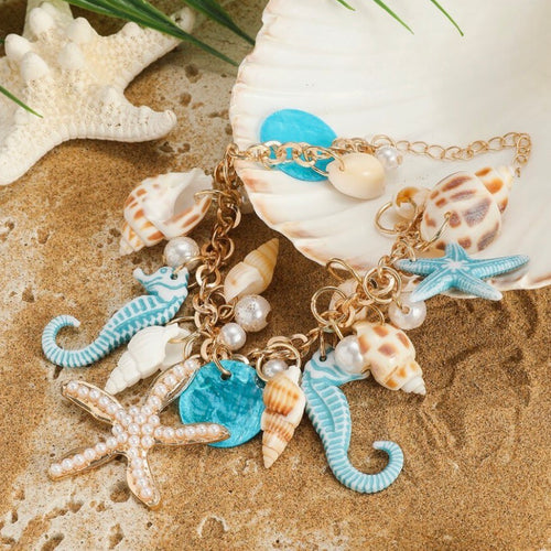 Beach Party Blue Seahorse Bracelet - Lemonade Mermaid
