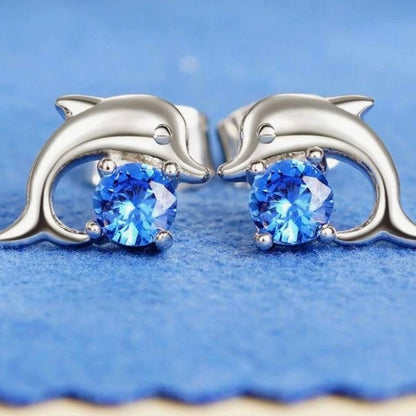 NEW! Tiny 'Silver' Dolphin Earrings