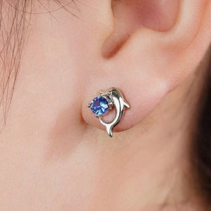 Tiny 'Silver' Dolphin Earrings