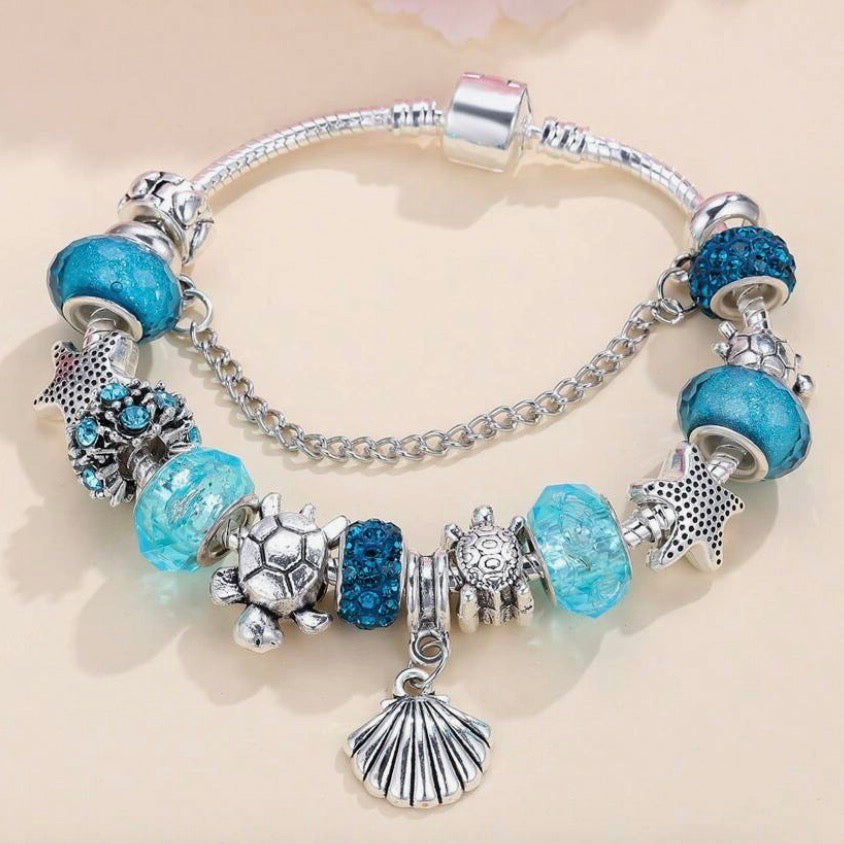 'Silver' Ocean Critters Bracelet