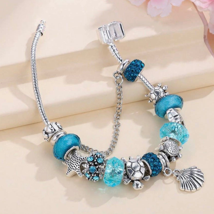 'Silver' Ocean Critters Bracelet