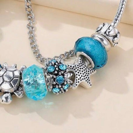 'Silver' Ocean Critters Bracelet