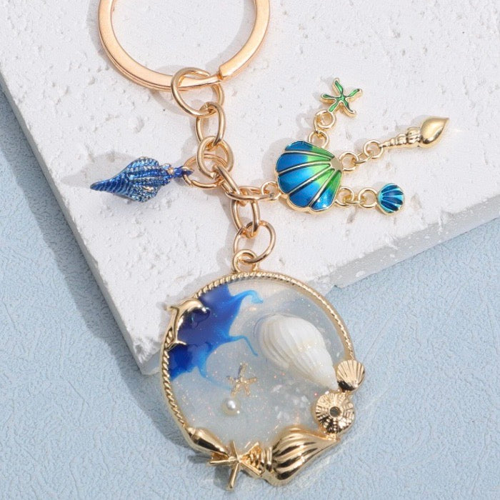 Round Scenic Shellebration Keychain