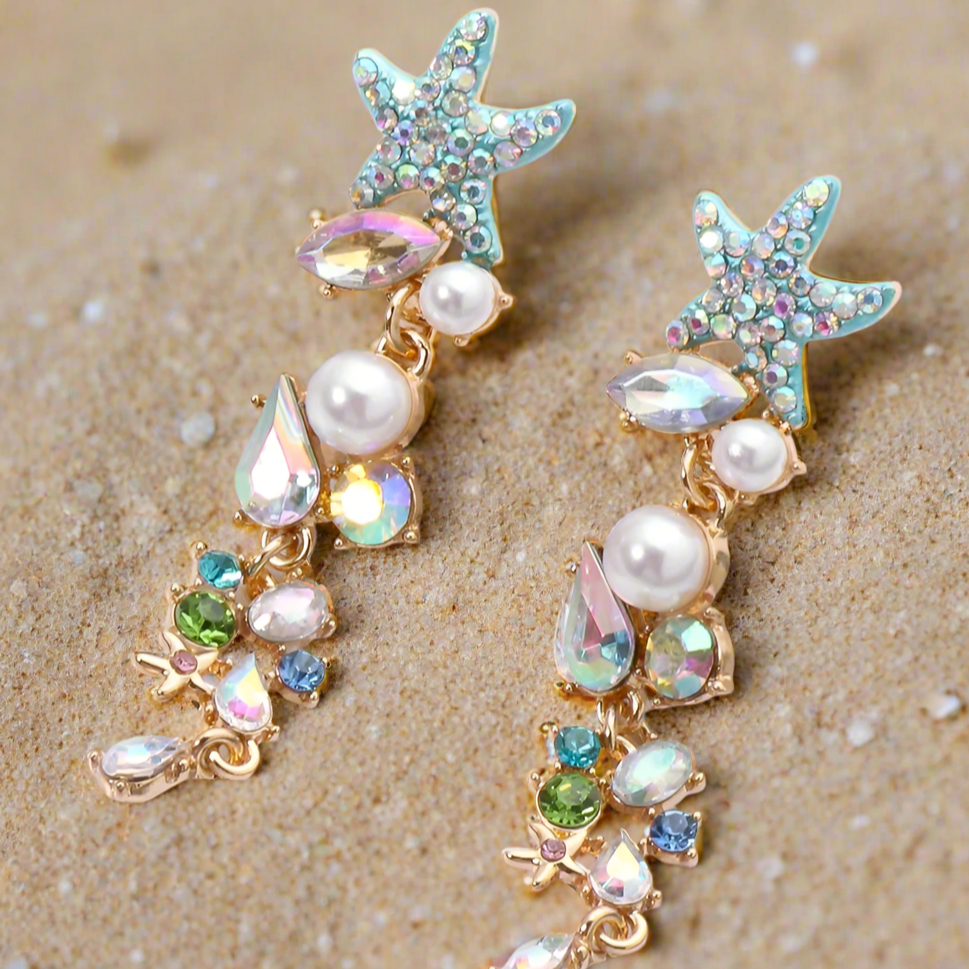 Starfish Stardrop Earrings - Lemonade Mermaid