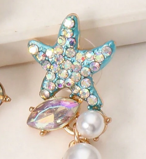 Starfish Stardrop Earrings - Lemonade Mermaid