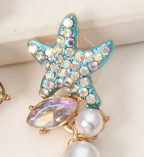 Starfish Stardrop Earrings