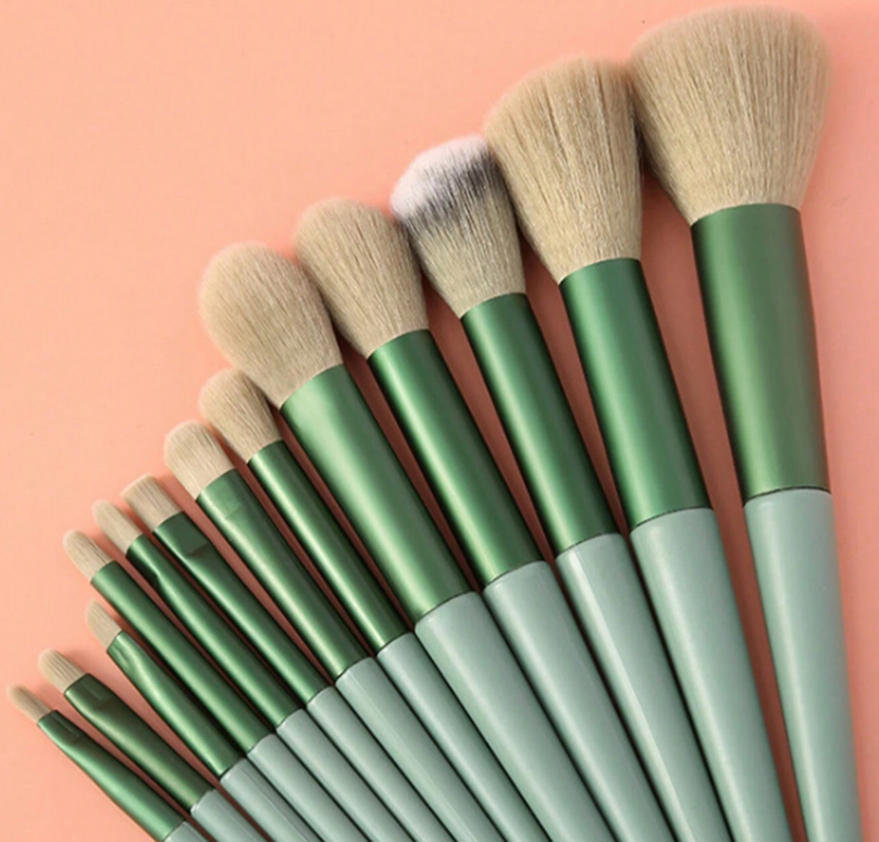 Seaweed Makeup Brush Set (13 pieces) - Lemonade Mermaid